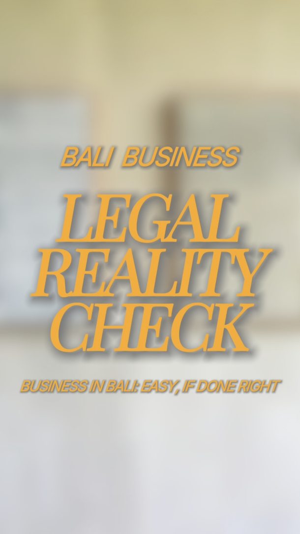 Business in Bali is easy, if done right