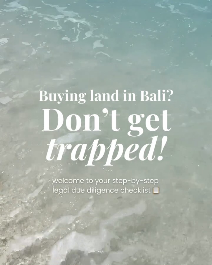 Buying land in Bali? Don't get trapped