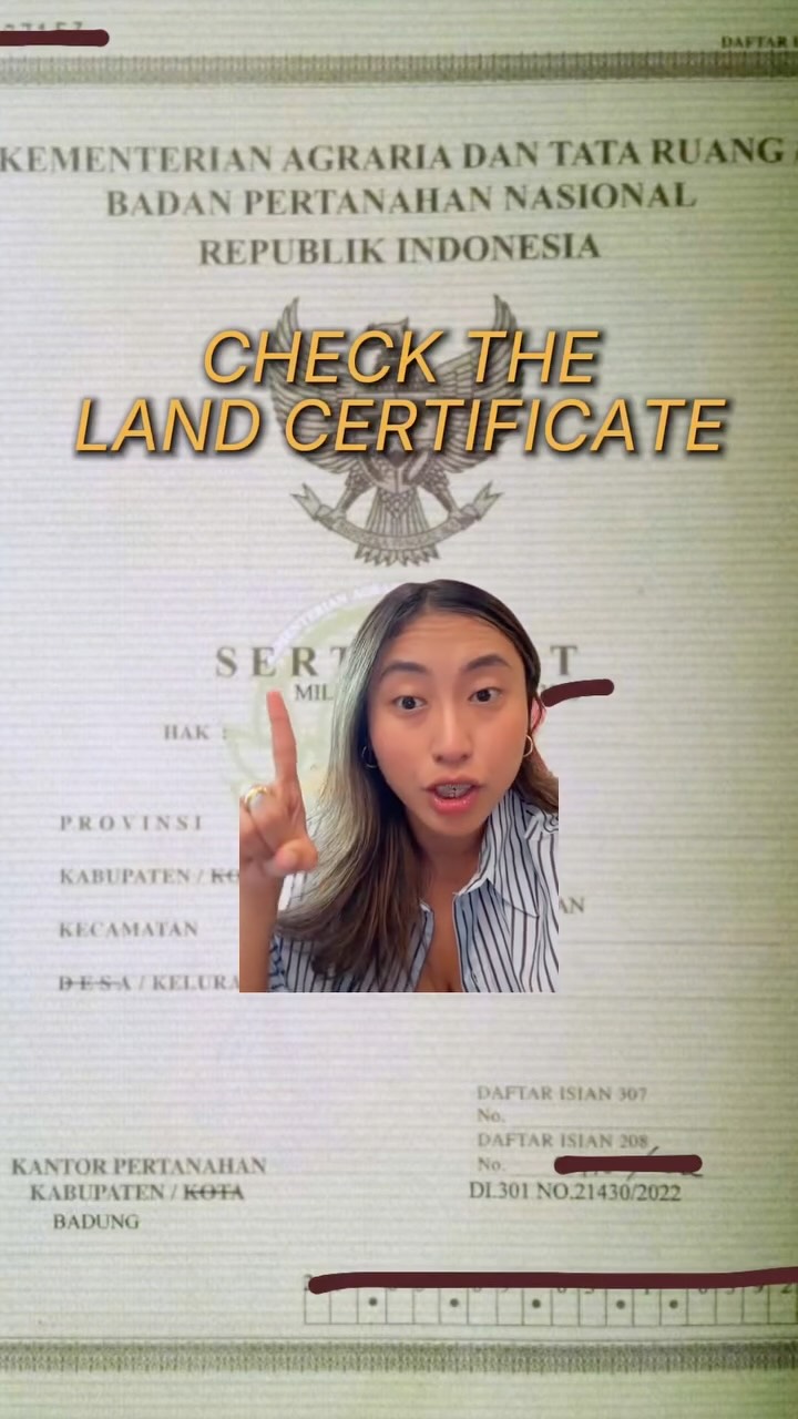 Check the land certificate